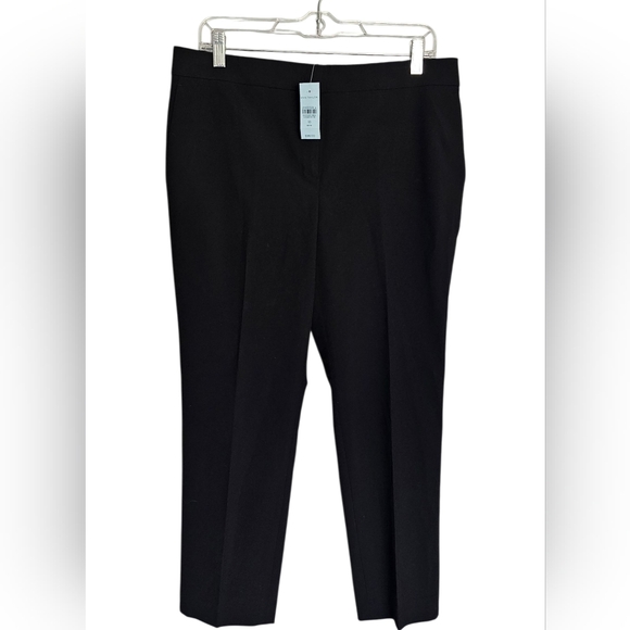 NWT Ann Taylor The Ankle Pant Women's Size 10P Petite Black Strrtch Mid Rise $98 - Picture 1 of 16